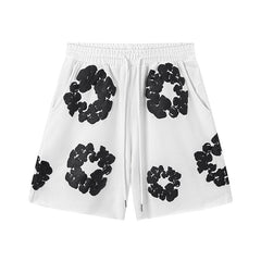 Denim Tears Cotton Wreath Shorts - White/Black