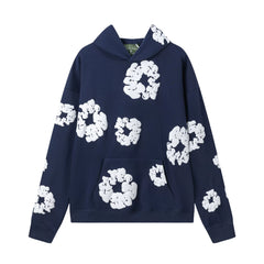 Denim Tears Cotton Wreath Hoodie - Navy Blue
