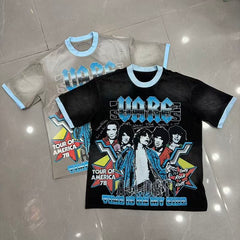 Vareallday Band‑Graphic Ringer T‑Shirt