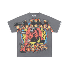 DUAA Bull Snake Graphic Dark Grey T‑Shirt