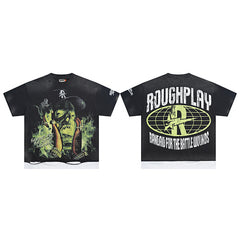Roughplay Monster Graphic Short‑Sleeve T‑Shirt
