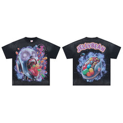 Jellybean Skull Candy Galaxy Graphic T‑Shirt