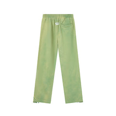 Roughplay Green Side‑Stripe Flare Sweatpants