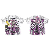 DUAA Purple Skeleton Graphic Short‑Sleeve T‑Shirt