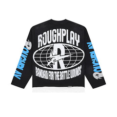 Roughplay Skeleton Graphic Raglan Long Sleeve T‑Shirt
