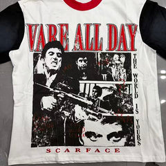 Vareallday Scarface‑Graphic Ringer T‑Shirt