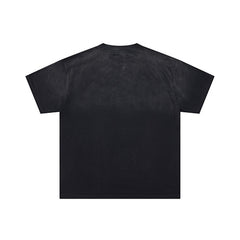 DUAA Vintage‑Car Graphic Black Short‑Sleeve T‑Shirt