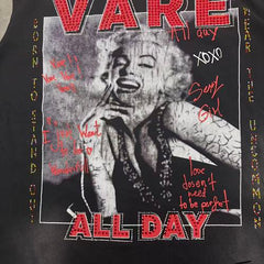Vareallday Portrait‑Graphic Two‑Tone Short‑Sleeve T‑Shirt
