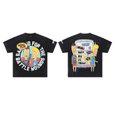 Roughplay Cartoon Graphic Short Sleeve T‑Shirt