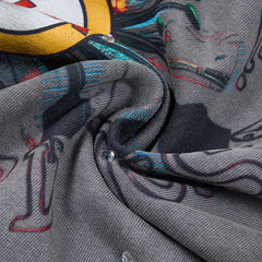 DUAA Tie‑Dye Graphic Grey Short‑Sleeve T‑Shirt