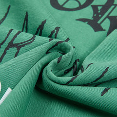 DUAA Green‑Blue Raglan Short‑Sleeve T‑Shirt