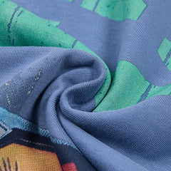 Roughplay Blue Washed Graphic T‑Shirt