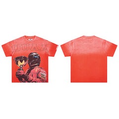DUAA Racer Graphic Red Short‑Sleeve T‑Shirt