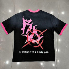 ROYAL DESERT Pink Trim Butterfly Vintage T‑Shirt