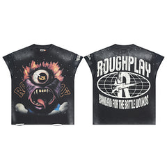 Roughplay Cyclops Monster Graphic Short Sleeve T‑Shirt