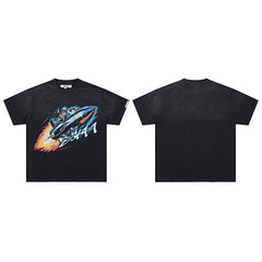 DUAA Race‑Car Graphic Black Short‑Sleeve T‑Shirt