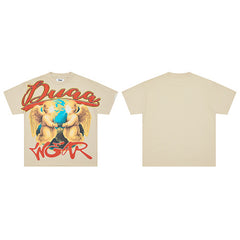 DUAA Angel Earth Graphic Beige T‑Shirt