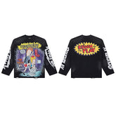 Roughplay Cartoon Graphic Long‑Sleeve T‑Shirt