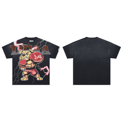 DUAA Boxing Bear Graphic T‑Shirt