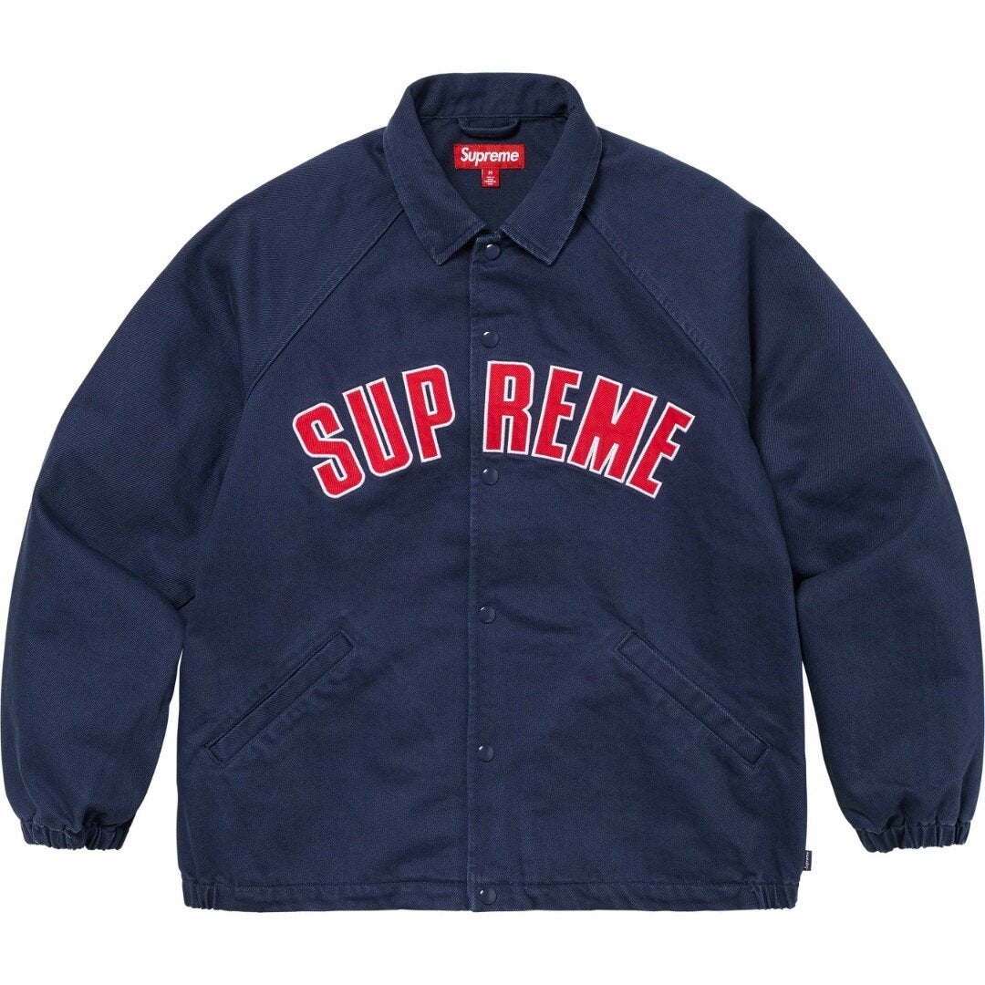 Supreme Arc Logo Navy & Red Coaches Jacket