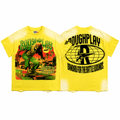 Roughplay Vintage Jungle Graphic Double‑Sided Print Short Sleeve T‑Shirt