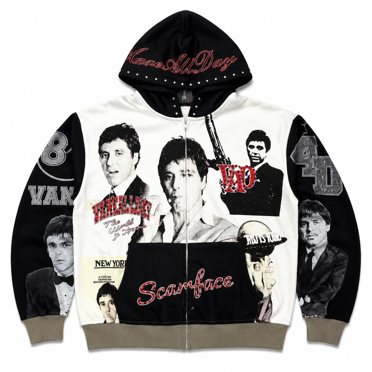 Vareallday Scarface‑Graphic Hoodie