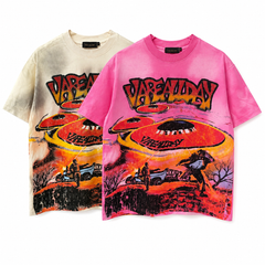 Vareallday Volcano Graphic Short‑Sleeve T‑Shirt