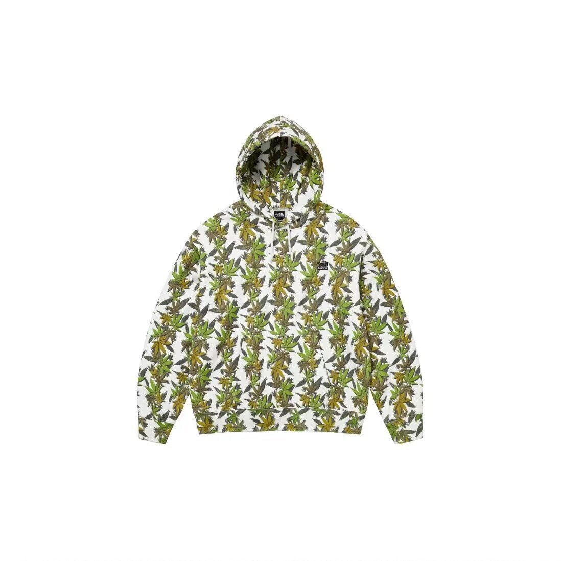 Supreme All-Over Plant Print Hooded Sweatshirt - White/Multi