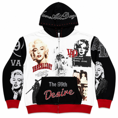 Vareallday Marilyn‑Graphic Two‑Tone Hoodie