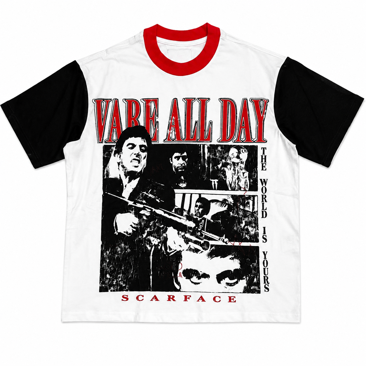 Vareallday Scarface‑Graphic Ringer T‑Shirt