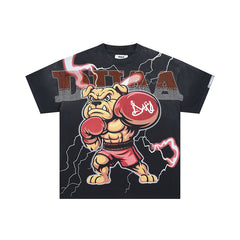 DUAA Boxing Bear Graphic T‑Shirt