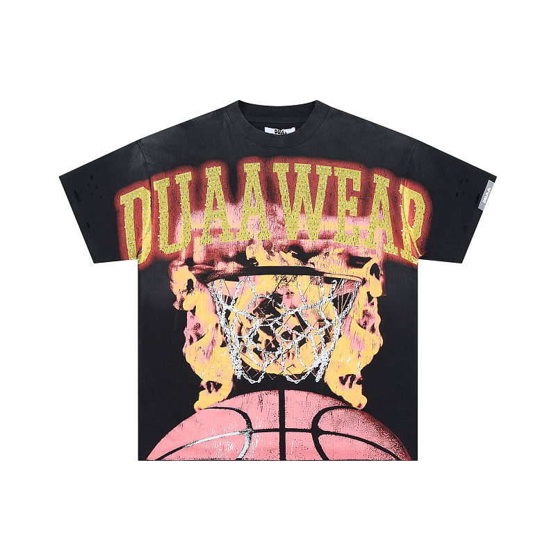 DUAA Basketball Graphic Black T‑Shirt
