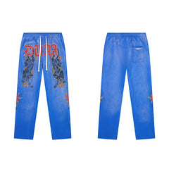 DUAA Blue Graphic Street Sweatpants