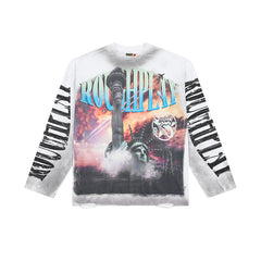 Roughplay Tie‑Dye Graphic Long‑Sleeve Top
