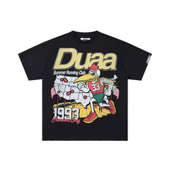 DUAA Global Run‑Club Graphic Black Short‑Sleeve T‑Shirt