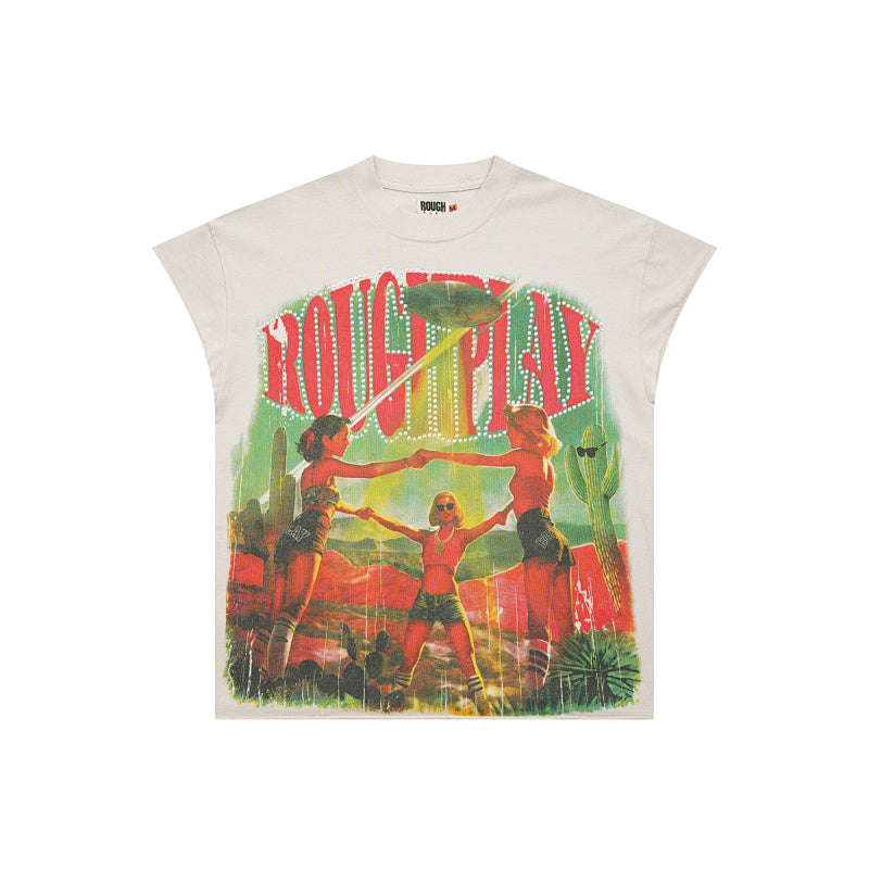 Roughplay Retro Fighter Graphic Tank Top