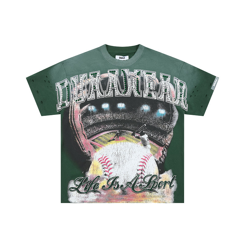 DUAA Vintage Stadium Graphic T‑Shirt