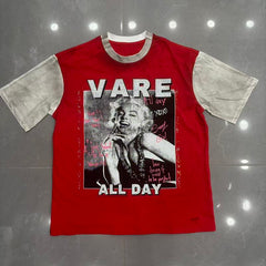 Vareallday Marilyn‑Graphic Ringer T‑Shirt