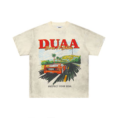 DUAA Scenery‑Graphic Off‑White Short‑Sleeve T‑Shirt