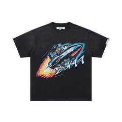 DUAA Race‑Car Graphic Black Short‑Sleeve T‑Shirt