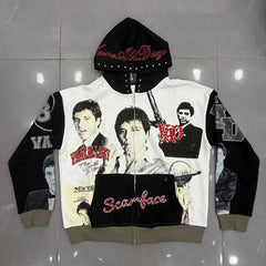 Vareallday Scarface‑Graphic Hoodie
