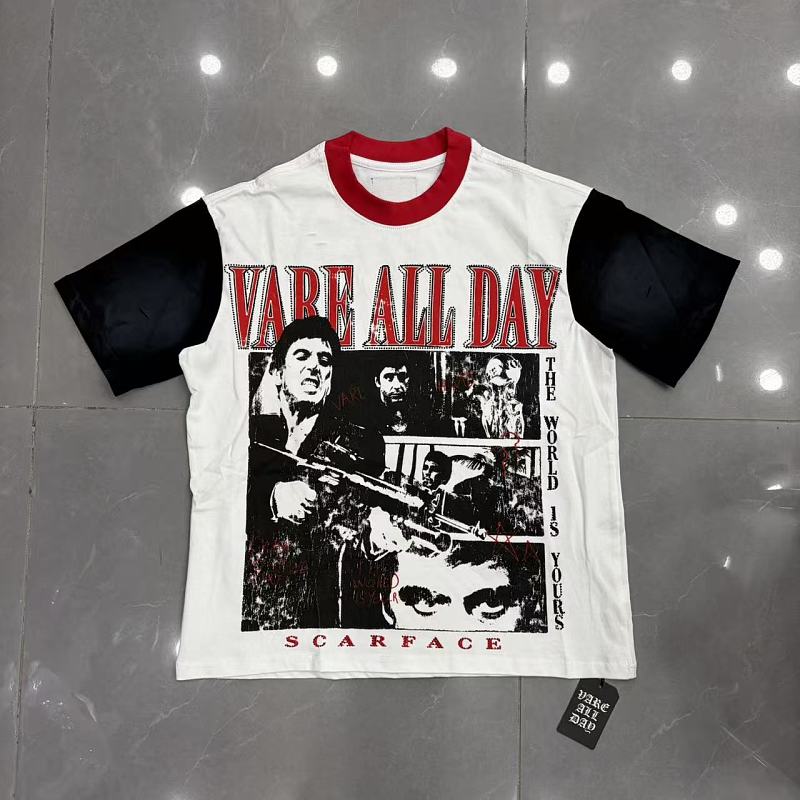 Vareallday Scarface‑Graphic Ringer T‑Shirt