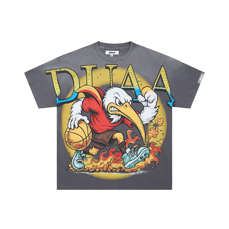DUAA Eagle Graphic Dark‑Grey Short‑Sleeve T‑Shirt