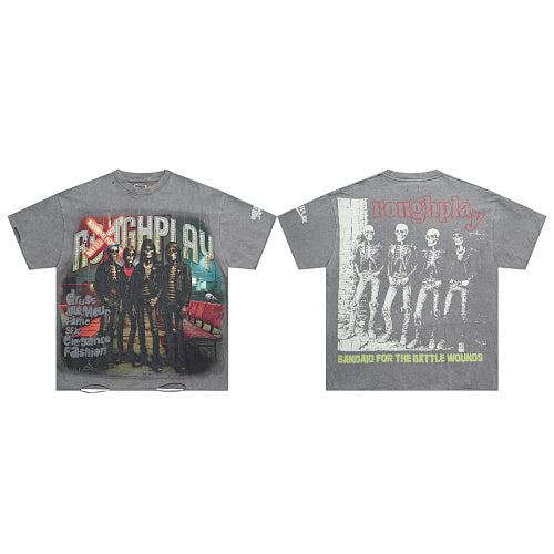 Roughplay Band Portrait Graphic Short‑Sleeve T‑Shirt