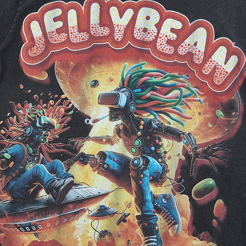 Jellybean Vintage Graphic Double Sided Print Short Sleeve T‑Shirt