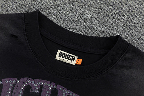 Roughplay Vintage Eagle Tour Graphic Double‑Sided Print Short Sleeve T‑Shirt