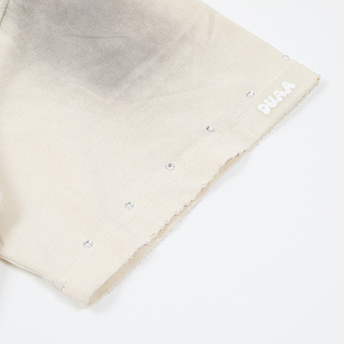 DUAA Worldwide Letter‑Graphic Washed‑Grey Short‑Sleeve T‑Shirt
