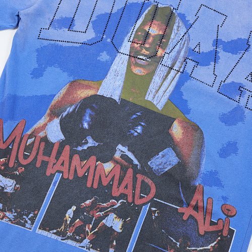 DUAA Portrait‑Graphic Blue Short‑Sleeve T‑Shirt