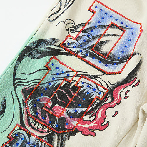 DUAA Tie‑Dye Graphic Casual Sweatpants
