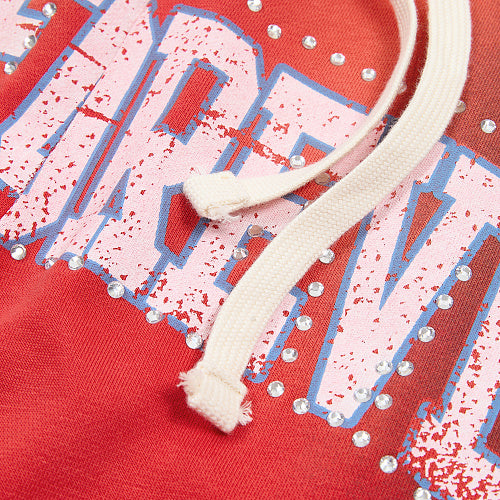 DUAA Red Gradient Graphic Street Sweatpants